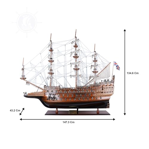 Old Modern Handicrafts Sovereign of The Seas Ship Model Natural Wood