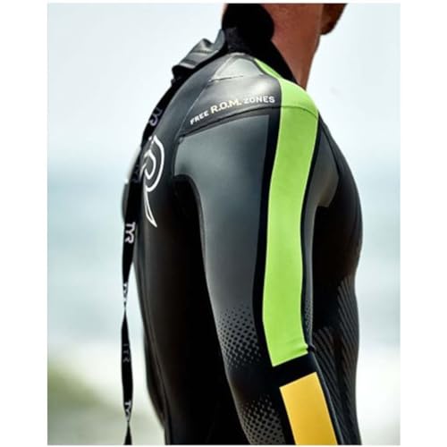 TYR Mens Cat 5 Wetsuit Black/Grn/Yellow M/L