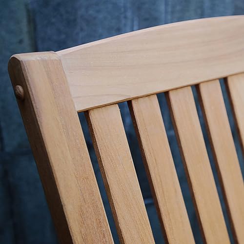 Cambridge Casual Vermont Teak Wood 3 Piece Patio Rocking Conversation Set Chat Set