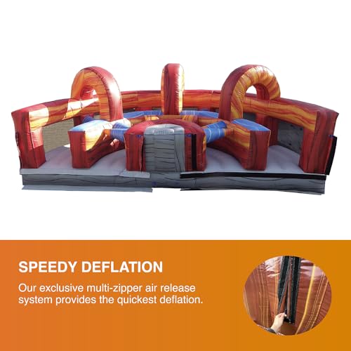 JumpOrange Shadow Obstacle Course Bounce House Inflatable with Blower Piece 4