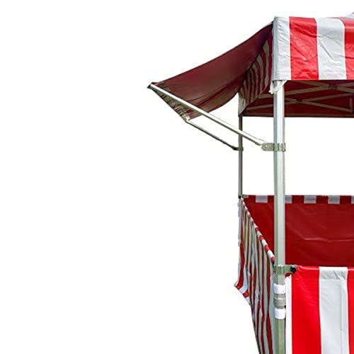 TentandTable Instant Carnival Outdoor Canopy Pop Up Tent with Side Walls 10x10 Red Striped Red