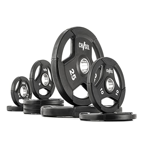 XMark CHISEL 95 lb Olympic Weights Set and BLACKSMITH-CURL Olympic EZ Curl Bar