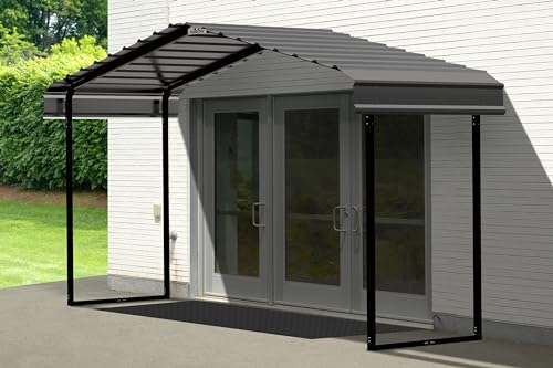 Arrow Shed Galvanized Steel Canopy 12’ x 6’ x 7’ Charcoal