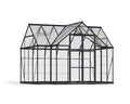 Palram Canopia 12x10 Garden Solarium Greenhouse Charcoal Gray