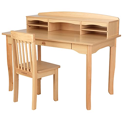 KidKraft Avalon Wooden Children's Desk with Hutch, Chair and Storage Natural