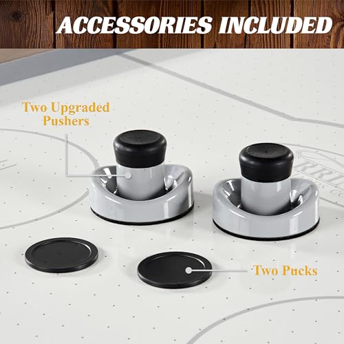 Barrington Billiards Urban 7' Air Hockey Table with Pusher & Puck Set Brown/Gray