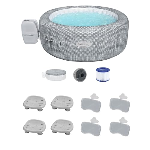 Bestway Coleman Honolulu AirJet Inflatable Hot Tub with EnergySense Cover and Spa Accessories