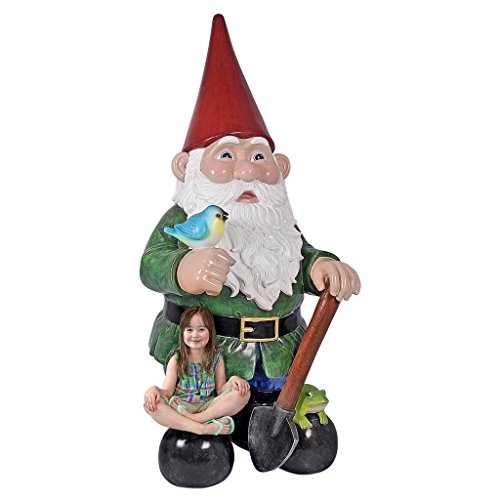 Design Toscano Gottfried the Giant's Bigger Brother Garden Gnome Statue Multicolored
