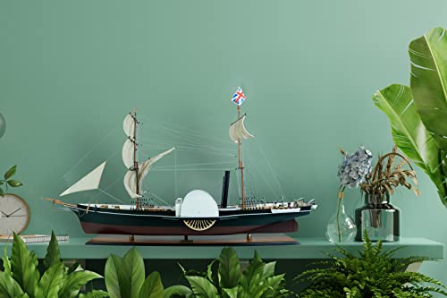 Old Modern Handicrafts Nemesis Ship Model Handcrafted Wood Multicolor