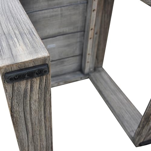 Courtyard Casual North Shore 3 Piece Bistro Set - 1 Side Table & 2 Club Chairs, Driftwood Gray