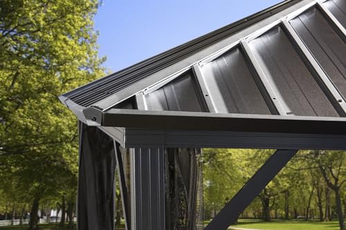 Sojag Outdoor 8' x 8' Dakota Hardtop Gazebo Dark Brown