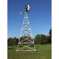 Outdoor Water Solutions 24-Feet Galvanized 3-Legged Aeration System Windmill Silver Galvanized