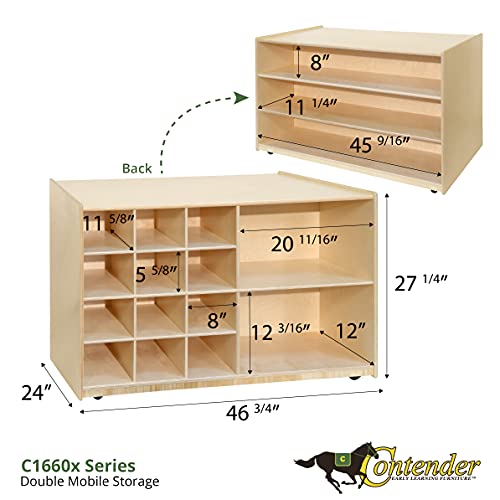 Contender Kids Multi Cubbies Storage Shelves with 12 Trays Assorted Pastel Colors
