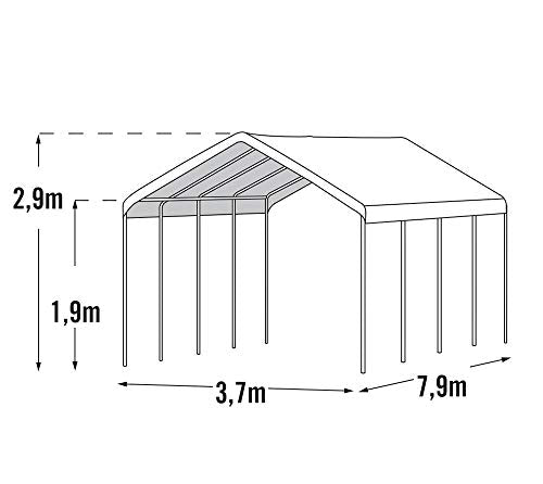 ShelterLogic 12' x 26' SuperMax Heavy Duty Steel Frame Canopy White