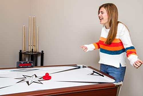 Hathaway Midtown 6' Air Hockey Family Game Table Cherry Wood