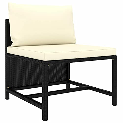 Xinxinxiang 6 Piece Patio Furniture Set with Cushions Black