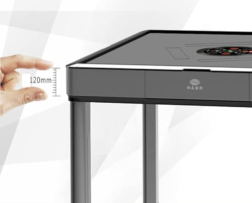usamjtable Gray Ultra-Thin 4-Legged Automatic Mahjong Table with 40mm Numbered Tiles