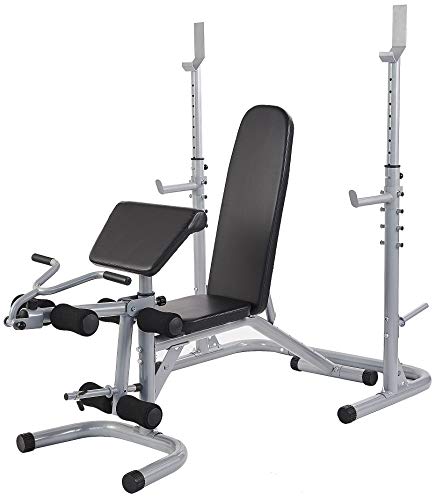 BalanceFrom RS 60 Adjustable Olympic Workout Bench Gray