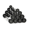 Titan Fitness Rubber EZ Curl Fixed Barbells 20 LB-110 LB for Strength Training & Weightlifting