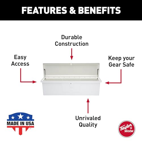 TaylorMade Stow 'N Go Waterproof Storage Box with Lockable Latch White