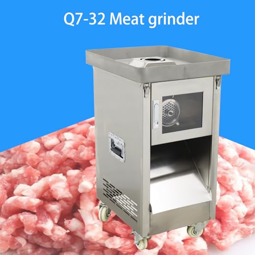 INTSUPERMAI Commercial Meat Grinder 8MM Stainless Steel Electric Mincer 400KG/H Silver