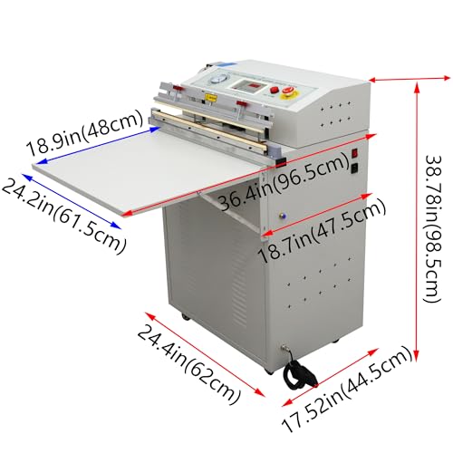 HQHAOTWU Commercial Vacuum Sealer Outside Pumping 23.6inch Sealing Length White