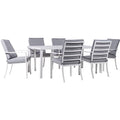 Hanover Greyson 7-Piece Outdoor Dining Set Grey/White