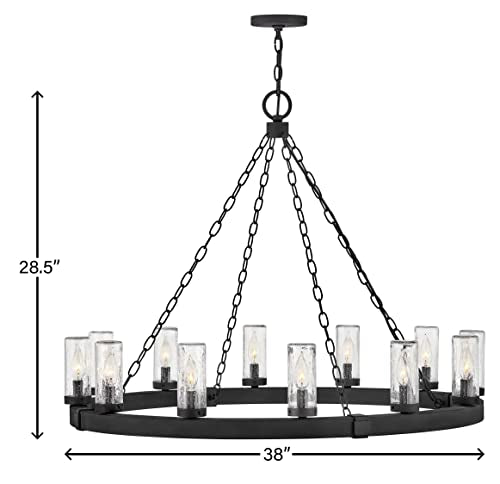 Hinkley Sawyer Large Black Outdoor Pendant Light