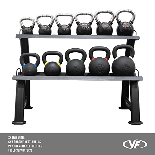 Valor Fitness Kettlebell Storage Rack 2 Tier Levels Heavy Duty Weight Holder Organize Gym Equipment BG-23