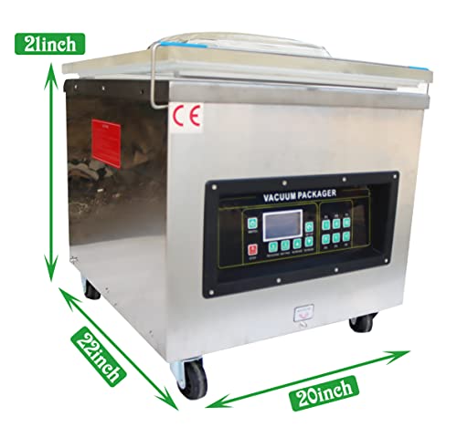 TECHTONGDA Chamber Vacuum Sealing Machine Benchtop Food Saver Stainless Steel Silver