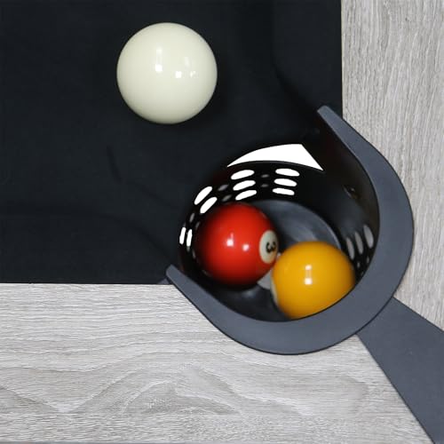 AiAigpt 84 Inch Pool Table Set with Billiard Accessories Rustic Grey