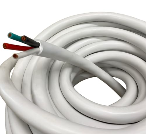 Amp Up Marine 125/250 Volt 50 Amp Replacement Shore Power Cable 50' White