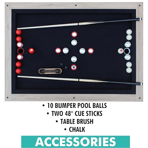 Freetime Fun Bumper Pool Table 54" Rustic Oak