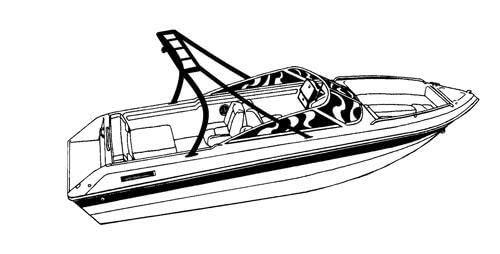 STOPBYUS 6.25oz Semi-Custom Boat Cover for Correct Craft PRO AIR NAUTIQUE Tower I/O 1998-1999 Customizable
