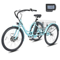 Viribus 26" Electric Tricycle for Adults, 7 Speed Electric Trike with 350W Motor UL Certified 36V 13Ah Battery, Aqua