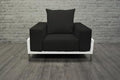 Solis Patio Nubis Deep Seated Lounge Chair White Black