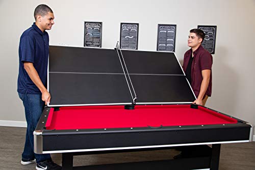 Hathaway Spartan 6-ft Pool Table with Table Tennis Top Black
