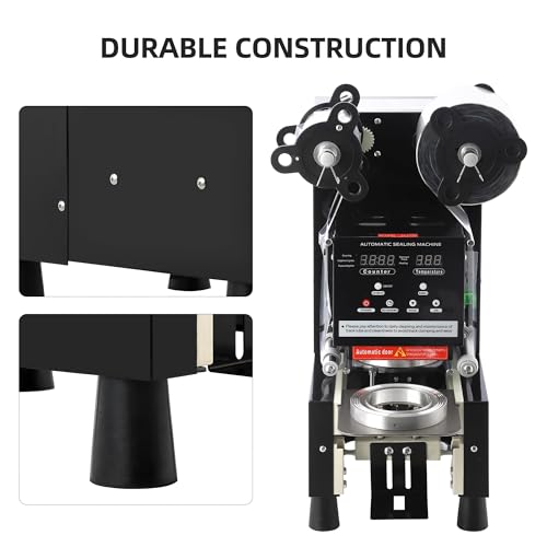 Euker Automatic Cup Sealing Machine Electric 110V Black