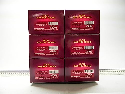 Generic MTH Premier Keystone Fish Belly Hopper 6 Pack O Gauge Natural Color