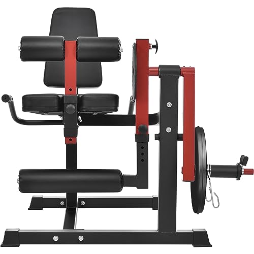 None Leg Extension and Bending Machine - Leg Exercise Machine with Adjustable Sat Backrest and Rotating Leg Extension, Suitable for Home Gym Leg Tendon Exercise Red