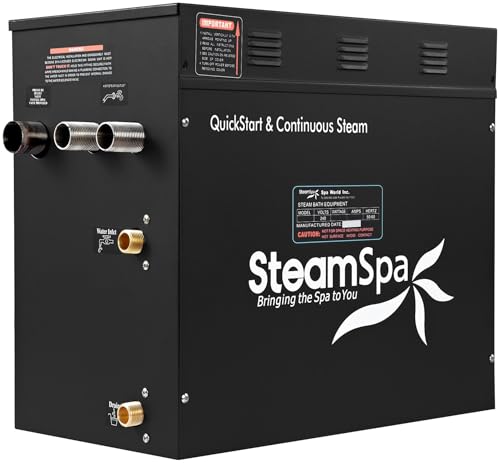 SteamSpa Black Bluetooth Generator Kit 12K Matte Black