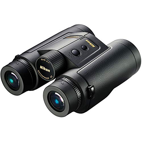 Kellards Nikon 10x42 LaserForce Rangefinder Binocular Bundle with Tether & Harness Black