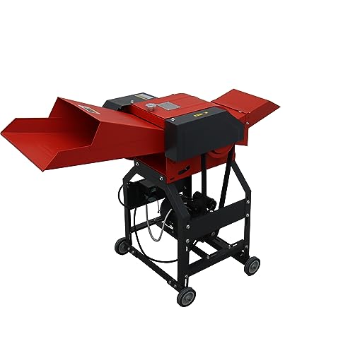 INTSUPERMAI 4-Blade Hay Cutter Pulverizer Grass Crusher Red and Black