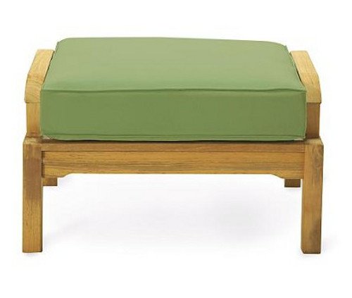 WholesaleTeak Luxurious 4 Piece Teak Sofa Chair Set - 2 Lounge Chairs, Ottoman & Side Table - Sack Collection