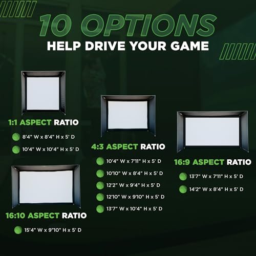 The Indoor Golf Shop DIY Golf Simulator Enclosure 8x10.5 Black