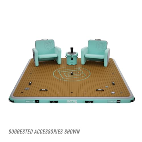 BOTE Dock 10 Foot Inflatable Lake Float Classic Seafoam