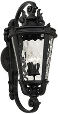 John Timberland Marseille Vintage Large Outdoor Wall Light Fixture Black