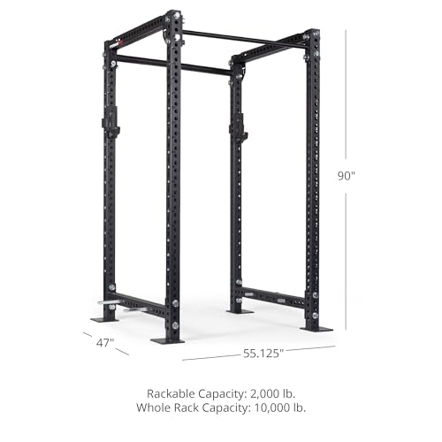 Titan Fitness 90" Black Bolt-Down Power Rack 36" Depth
