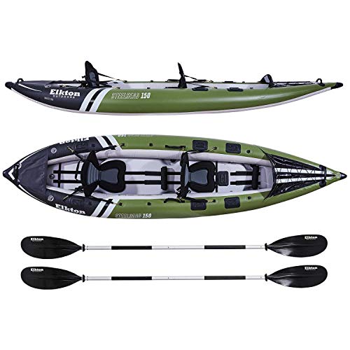 Elkton Outdoors Steelhead Inflatable Fishing Kayak Tandem