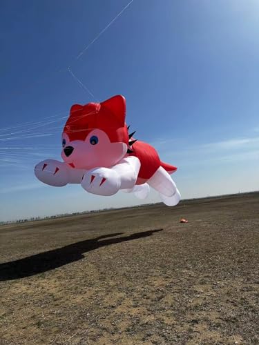 TiffyDance 40 Ft 3D Inflatable Huskies Kite Pendant Red